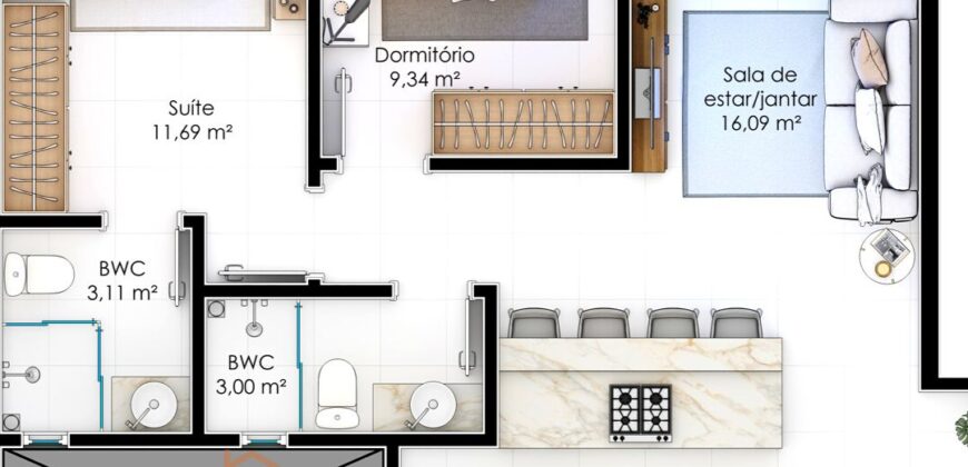 VENDE-SE APARTAMENTO 150m da PRAIA